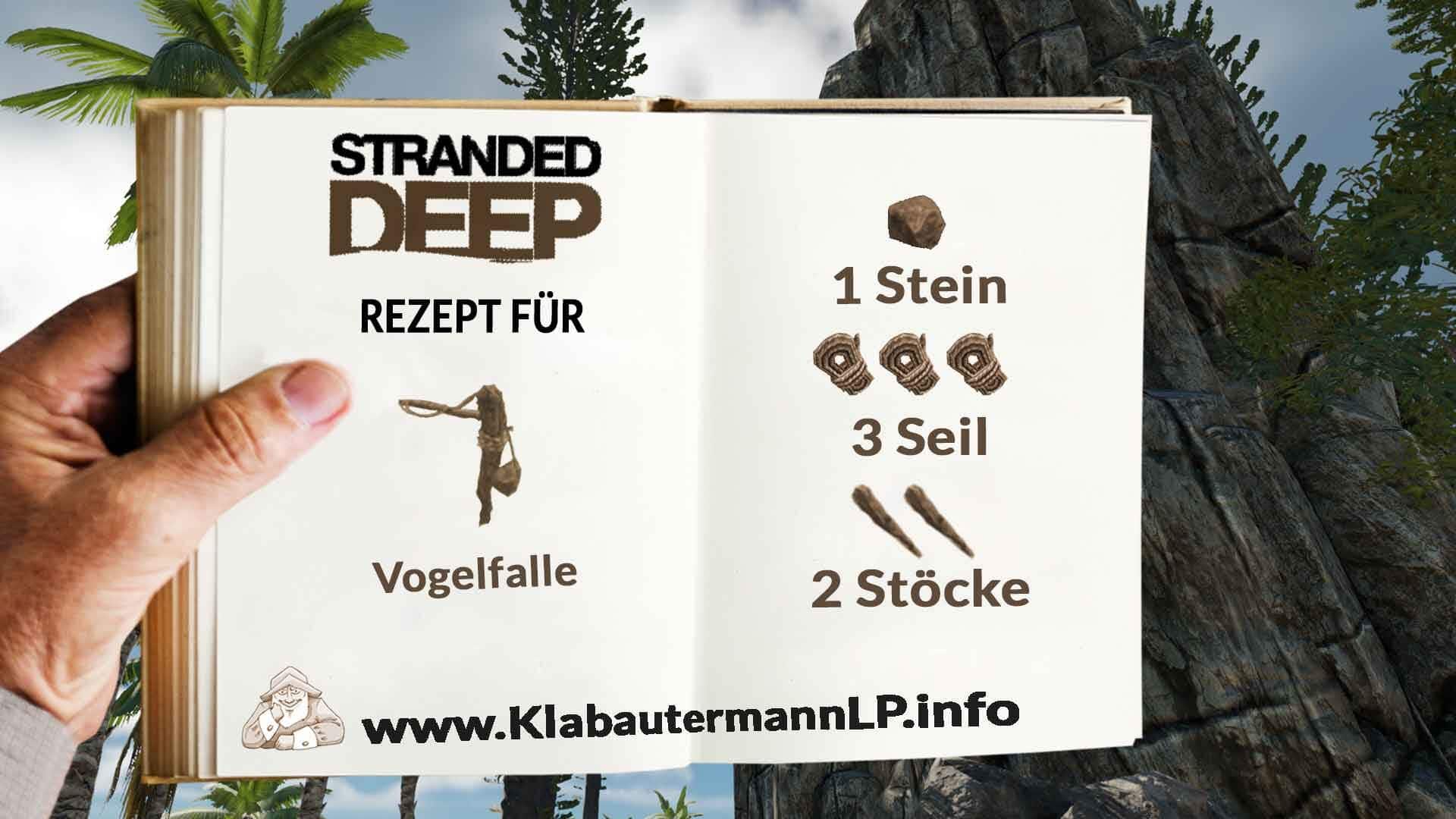 Stranded Deep: Mit der Vogelfalle erwischst du Möwen, die sich am Boden ausruhen wollen und sich auf den einladenden Ast setzen.